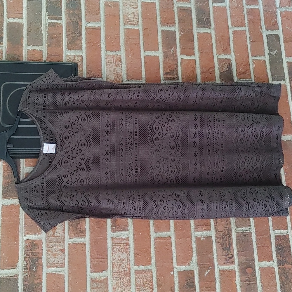 Merona Brown Lace Swim Cover Size L